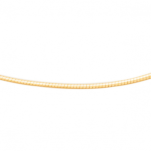 Collier or om�ga bicolore 2 mm