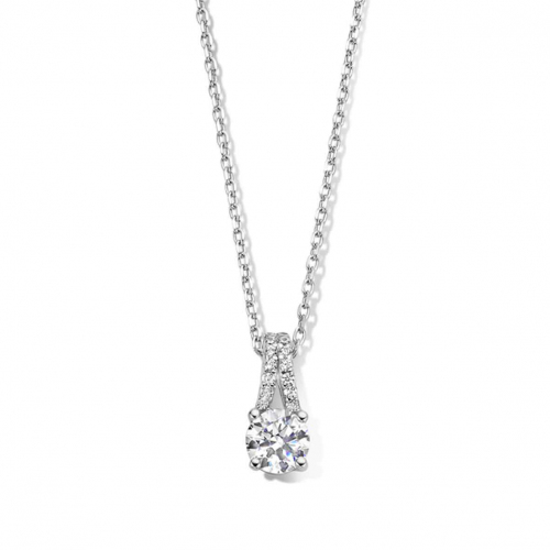 Cha�ne et pendentif Argent  serti de Zirconium - Naiomy