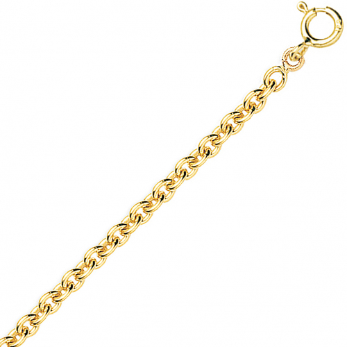 Cha�ne or maille for�at ronde 9 carats