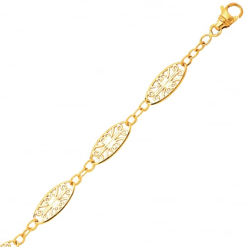 Chaine or motif Filigranes
