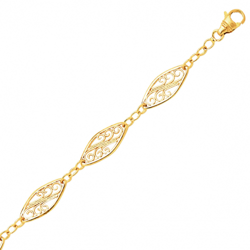 Chaine or motif Filigranes