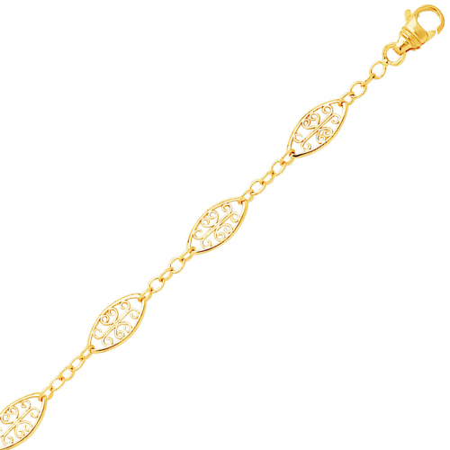 Chaine or motif Filigranes