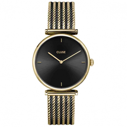 Cluse Triomphe Watch Mesh, Black, Gold colour  - 33 mm - CW10403