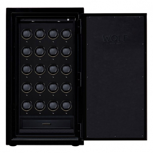 Coffre fort Montre et bijoux Wolf 1834 - ATLAS 20 Piece Winder Safe - Onyx/Bronze