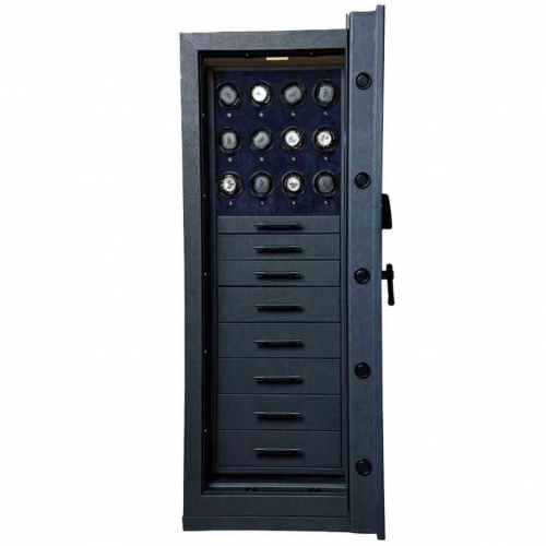 Coffre fort Montre et bijoux Wolf 1834 - CHURCHILL 12 Piece Winder Safe - Indigo