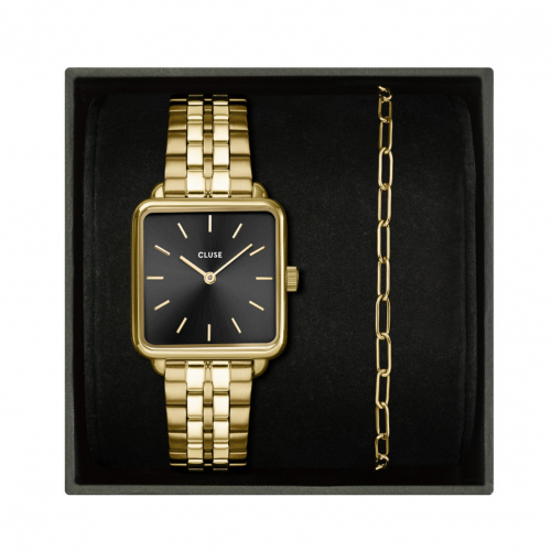 Coffret Cluse Ttragone Black Steel - Paperclip Chain Bracelet