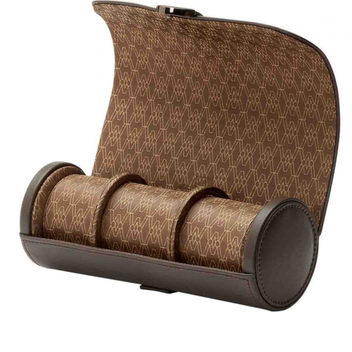 Coffret Montre Earth triple Watch Roll Wolf 1834 - Coffee