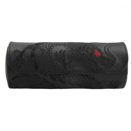 Coffret Montre Lunar triple Watch Roll Wolf 1834 - Noir