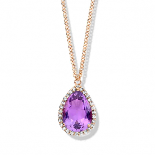 Collier amthyste et diamants- One More