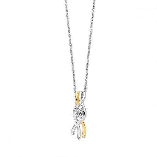 Collier Argent avec pendentif serti d'un zirconium - Naiomy