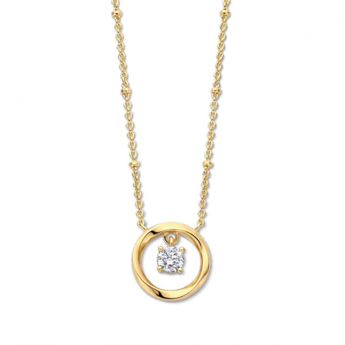 Collier argent et oxyde - plaqu or - fil torsad - Naiomy