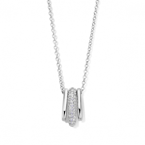 Collier Argent pavage Zirconium - Naiomy 