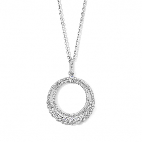 Collier Argent pavage Zirconium - Naiomy 