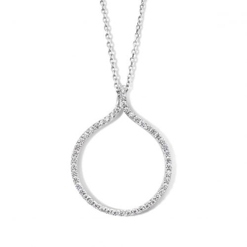Collier Argent pavage Zirconium - Naiomy 