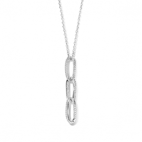 Collier Argent pavage Zirconium - Naiomy 