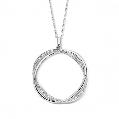 Collier Argent pavage Zirconium - Naiomy 