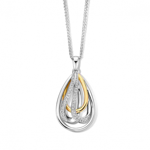 Collier Argent pendentif serti de zirconium - Naiomy
