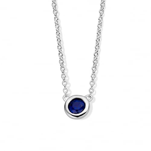Collier Argent pierre bleue - Naiomy