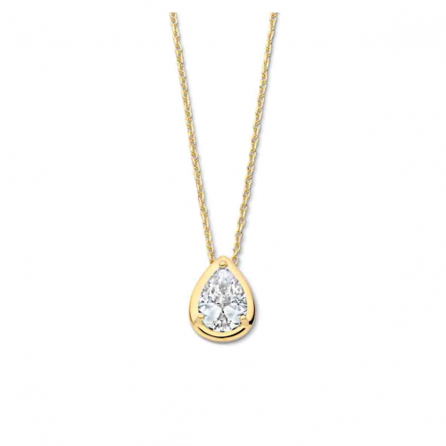 Collier argent - plaqu or et oxydes - Naiomy