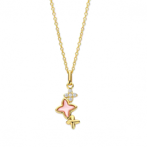  Collier argent -plaqu� or - motif �toile - Naiomy