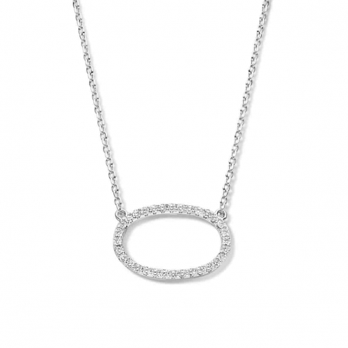 Collier Argent serti d'oxyde - Naiomy