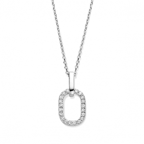 Collier Argent serti d'oxydes de zirconium - Naiomy