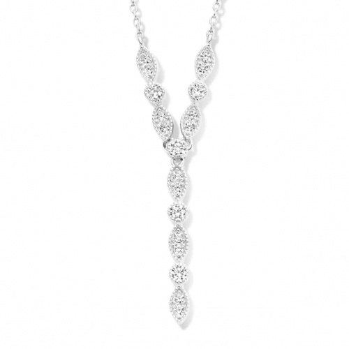 Collier Argent serti de Zirconium - Naiomy