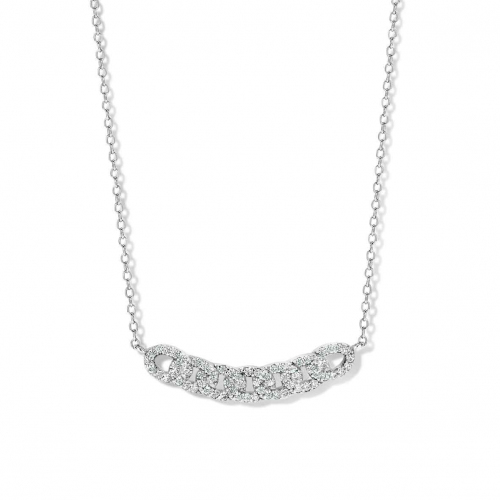 Collier Argent serti de Zirconium - Naiomy