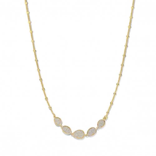 Collier Argent  serti de zirconium - Naiomy