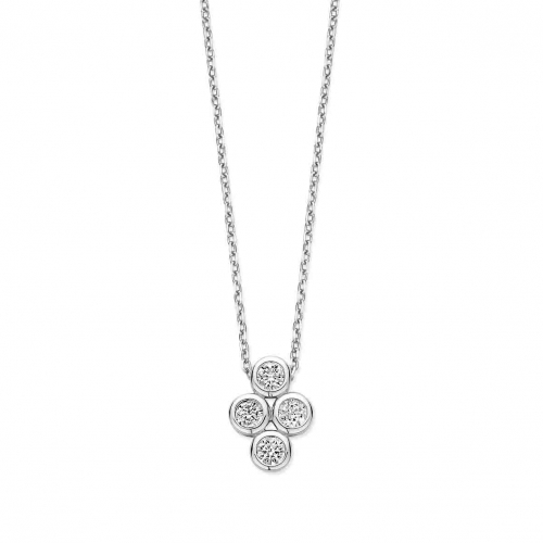 Collier Argent serti de zirconium - Naiomy