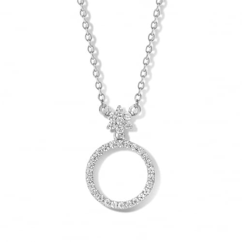 Collier Argent - serti de Zirconium - Naiomy