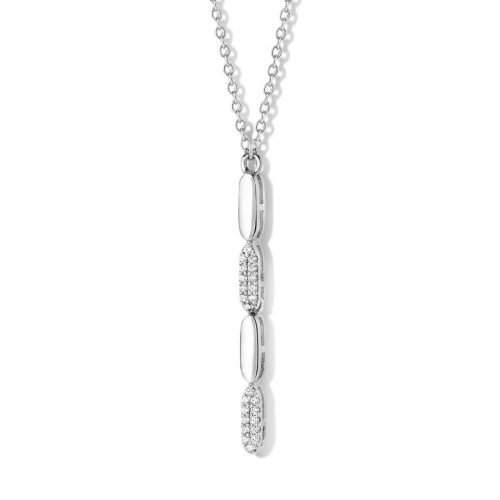 Collier Argent serti de Zirconium - Naiomy