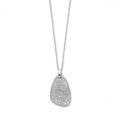 Collier Argent serti de zirconium - Naiomy