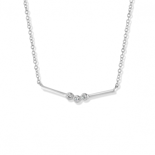 Collier Argent serti de Zirconium - Naiomy