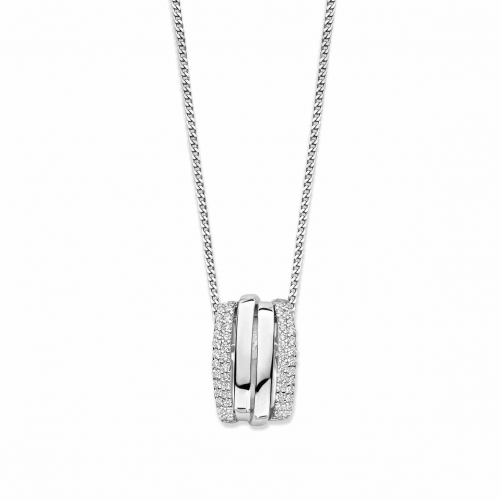 Collier Argent Serti de Zirconium - Naiomy 