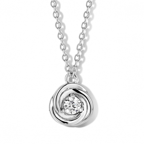 Collier Argent serti de Zirconium - Naiomy