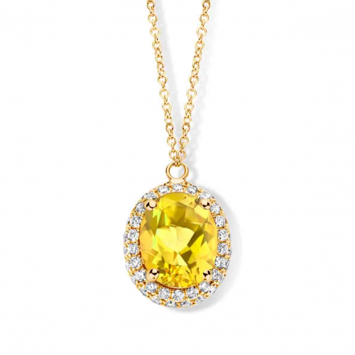 Collier citrine et diamants- One More