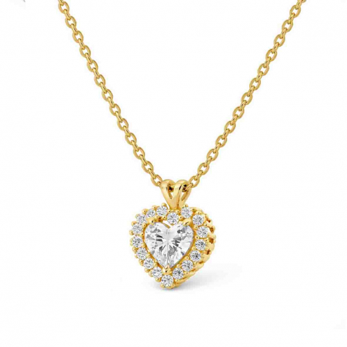 Collier diamant Coeur de Synth�se