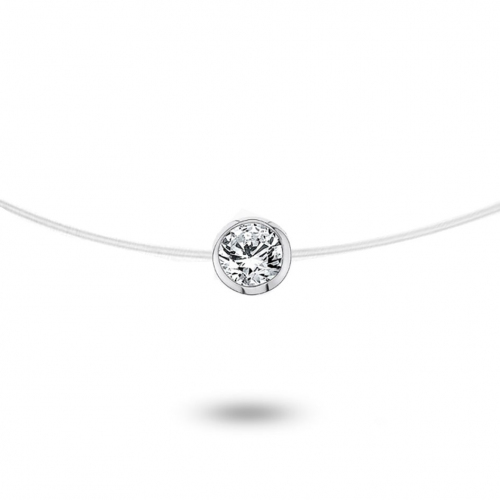 Collier diamant Nylon 0.05 ct serti clos