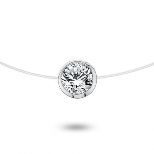 Collier diamant Nylon 0.30ct serti clos