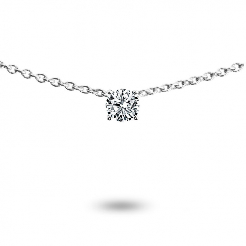 Collier diamant solitaire 0.10 ct