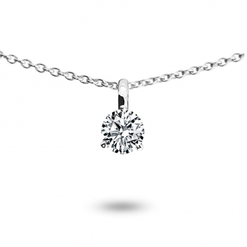Collier diamant solitaire 