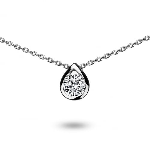 Collier diamant solitaire