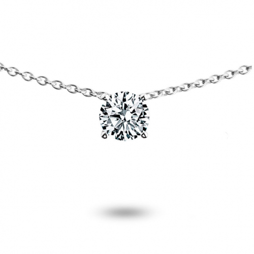 Collier diamant solitaire 0.25 ct