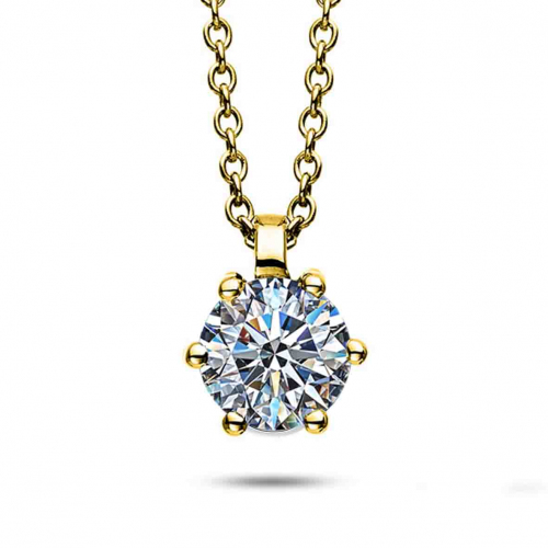Collier Diamant Solitaire 0.50 ct - 6 Griffes