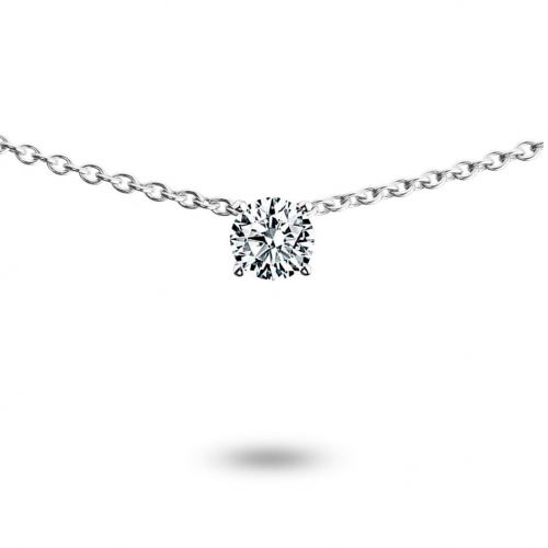 Collier diamant solitaire 