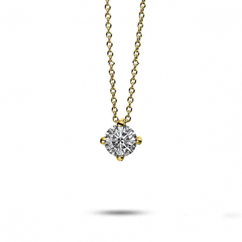Collier Diamant Solitaire - 4 Griffes