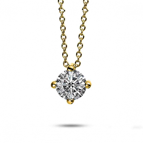 Collier Diamant Solitaire - 4 Griffes