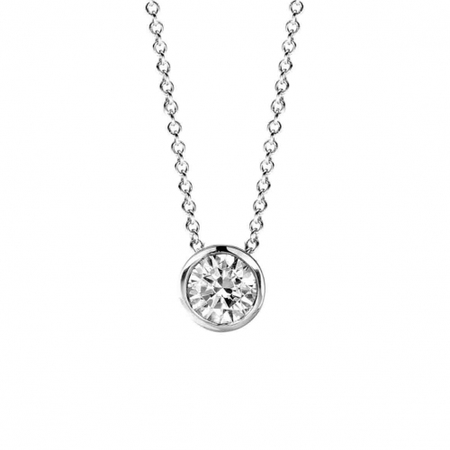 Collier Diamant Solitaire - Serti Clos