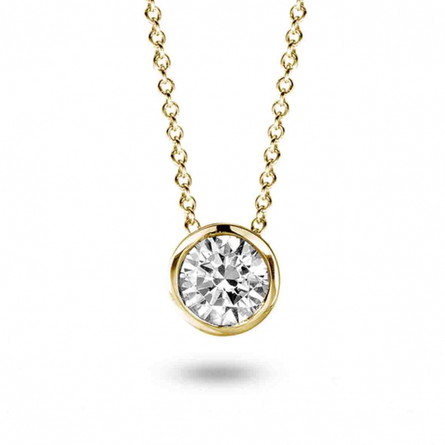 Collier Diamant Solitaire - Serti Clos